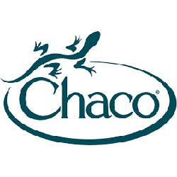 The Chaco Lizard logo on a white background with blue lettering.