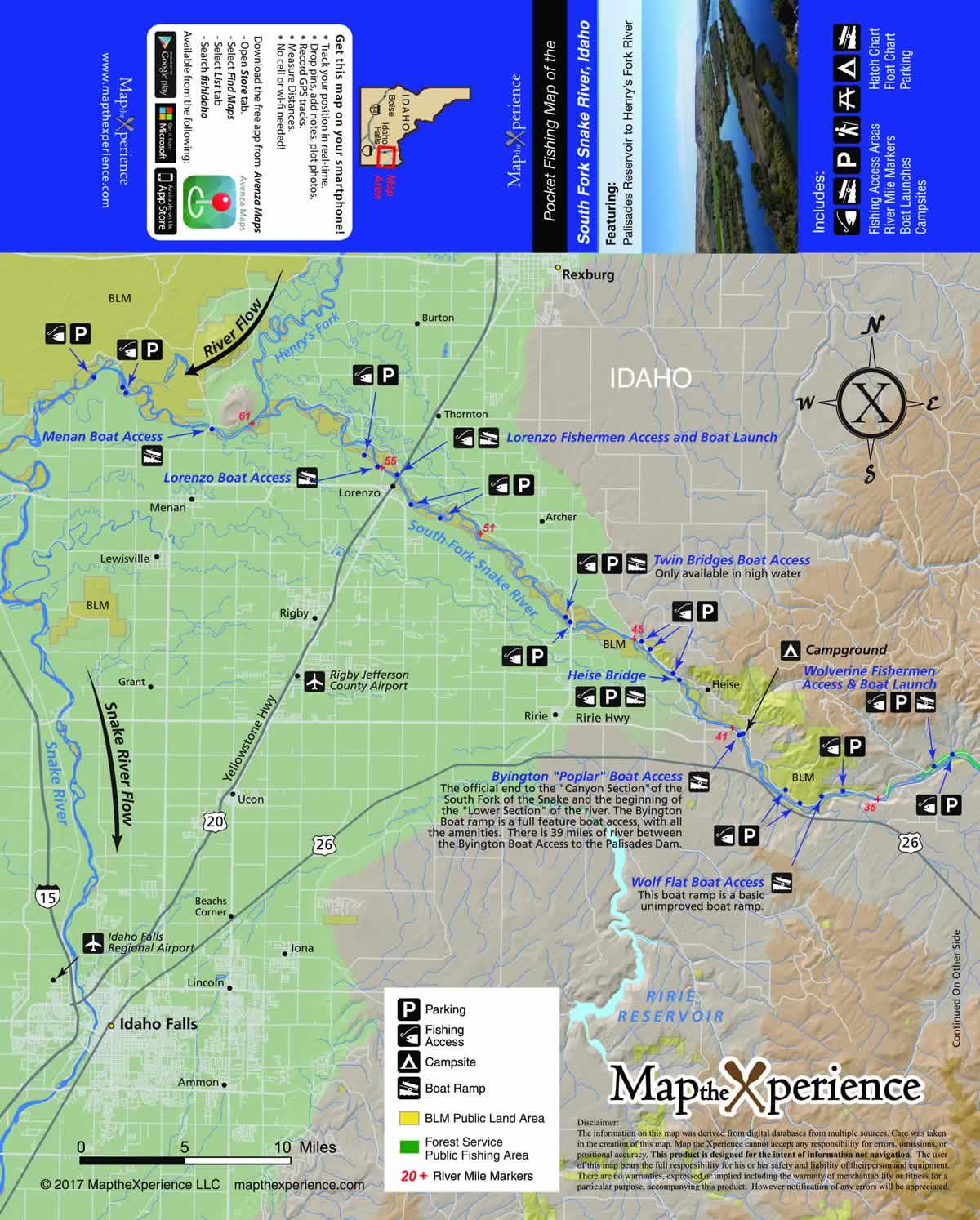 Map the Xperience - South Fork of Snake River (ID) Map